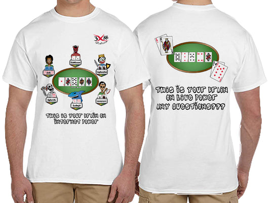 Brain on Poker White Classic T-Shirt